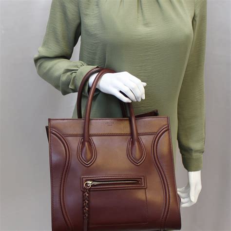 celine luggage phantom bag burgundy